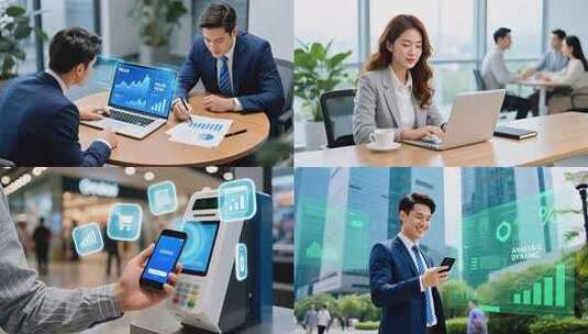 女商人办公室使用笔记本电脑高清在线视频素材下载