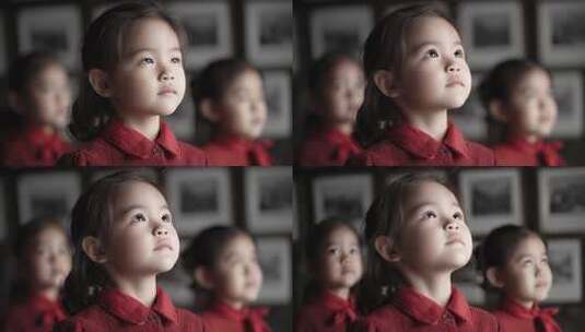 时代少年儿童展望未来希望高清在线视频素材下载