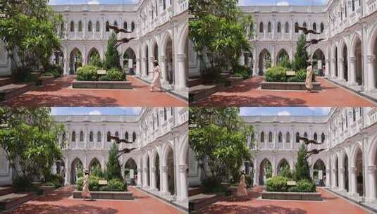 在新加坡旅行的年轻女子高清在线视频素材下载