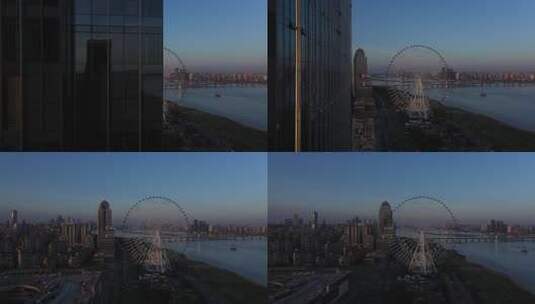 南昌之星 摩天轮空镜高清在线视频素材下载