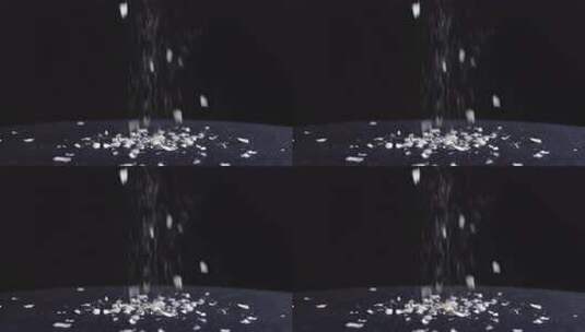 白色颗粒飘落微距素材高清在线视频素材下载
