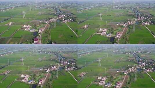 新农村乡村农民田野三农航拍高清在线视频素材下载