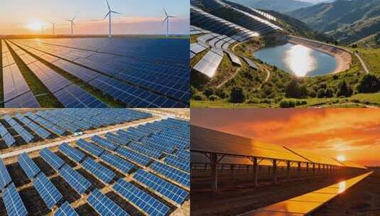 光伏太阳能发电航拍宣传片企业高清在线视频素材下载