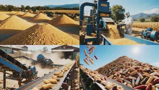 收玉米粮食丰收高清在线视频素材下载