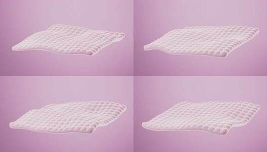 柔软舒适的网格被子毯子床垫等广告背景高清在线视频素材下载