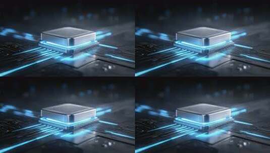 芯片科技感十足数据传输运作高清在线视频素材下载