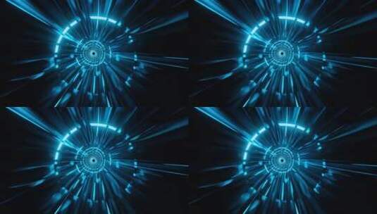 科技感蓝色隧道穿梭素材高清在线视频素材下载