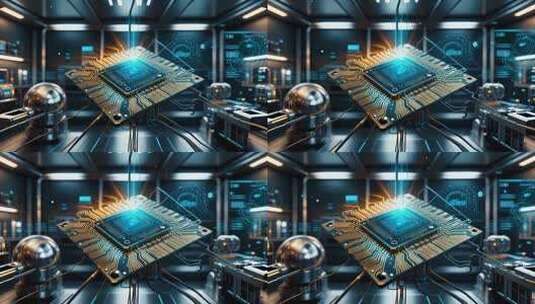 科技感芯片展示画面高清在线视频素材下载