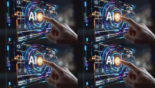 手指点击AI界面素材高清在线视频素材下载