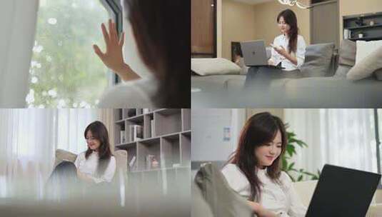 女生开心美好休闲状态高清在线视频素材下载