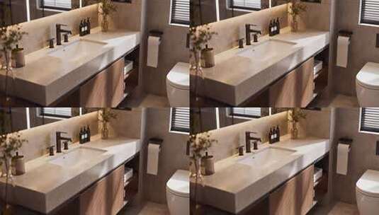 现代风格浴室洗手台展示高清在线视频素材下载