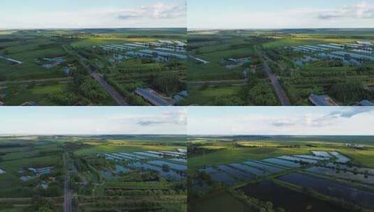 田野乡村公路航拍素材高清在线视频素材下载
