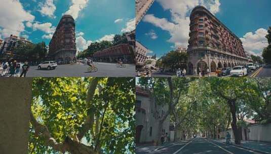 上海武康路人文街景高清在线视频素材下载