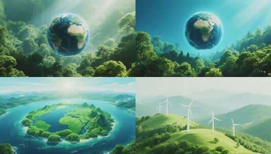 碳中和碳达峰绿色发展创意视频高清在线视频素材下载