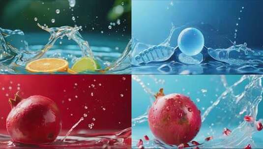 水果与水的碰撞合集高清在线视频素材下载