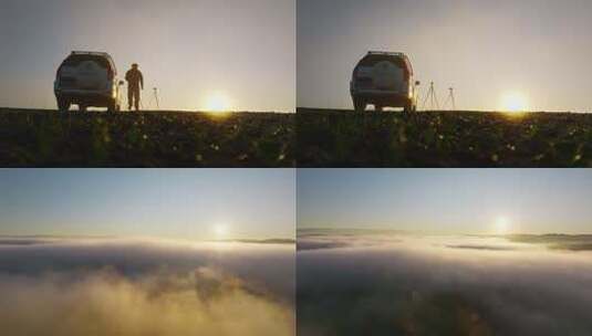 云海之上的日出景象高清在线视频素材下载