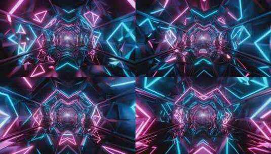 霓虹动感隧道VJ素材高清在线视频素材下载