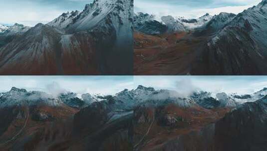 雪山自然风光全景高清在线视频素材下载