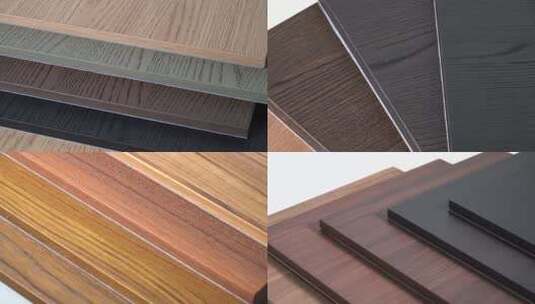4K实拍多种颜色木纹木饰面板材展示高清在线视频素材下载