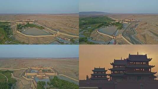 嘉峪关航拍高清在线视频素材下载