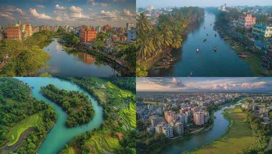 孟加拉风光合集高清在线视频素材下载