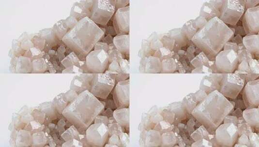 白色晶体微距特写高清在线视频素材下载