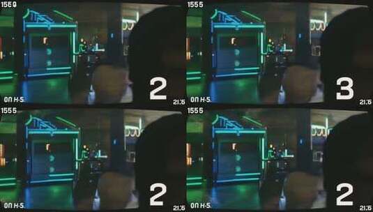 霓虹闪烁的室内场景画面高清在线视频素材下载