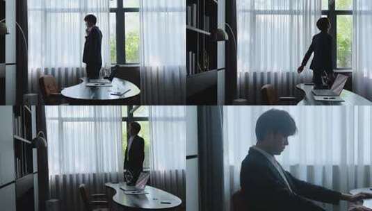 商务人士工作压力大焦虑压抑的男人高清在线视频素材下载