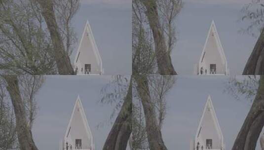 秦皇岛阿那亚社区阿那亚礼堂高清在线视频素材下载