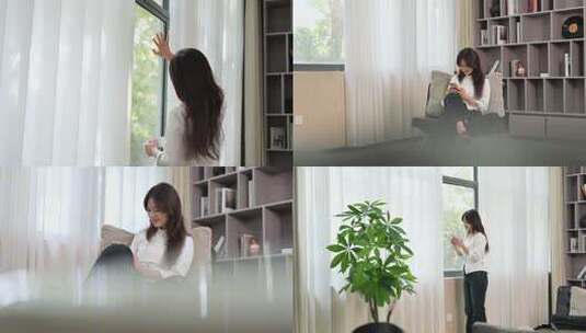 女生居家唯美小清新高清在线视频素材下载