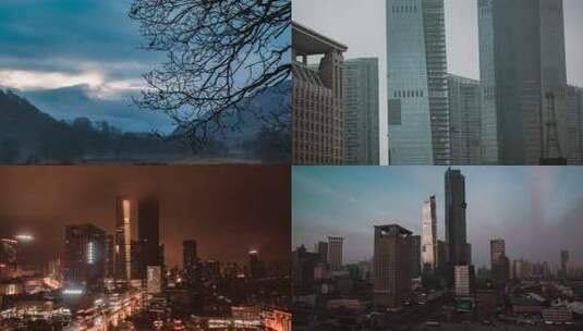 大连隔离两周窗外的延时混剪_超清 4K高清在线视频素材下载