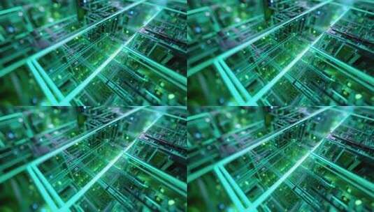 数字世界构建未来科技的抽象脉动高清在线视频素材下载