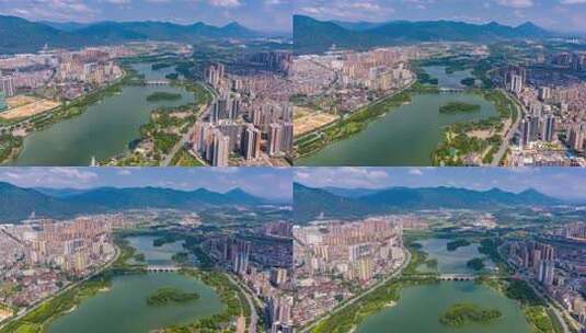 4K广东清远市飞来湖延时2高清在线视频素材下载