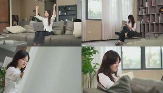 女生唯美小清新休闲惬意状态高清在线视频素材下载