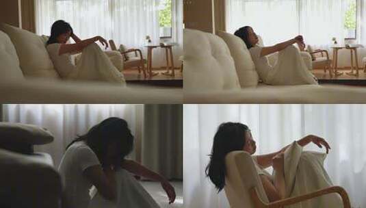 抑郁孤独压抑低落情绪写意高清在线视频素材下载