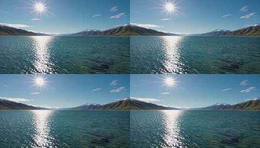 湖泊雪山自然风光全景高清在线视频素材下载