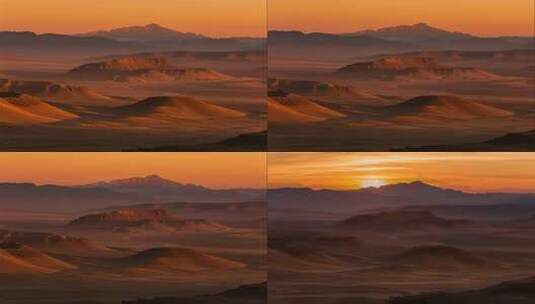 震撼史诗感沙漠日出希望励志风光视频高清在线视频素材下载