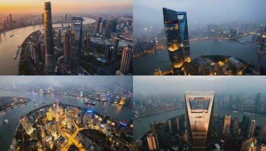 上海空镜航拍/东方明珠/5K视频素材高清在线视频素材下载