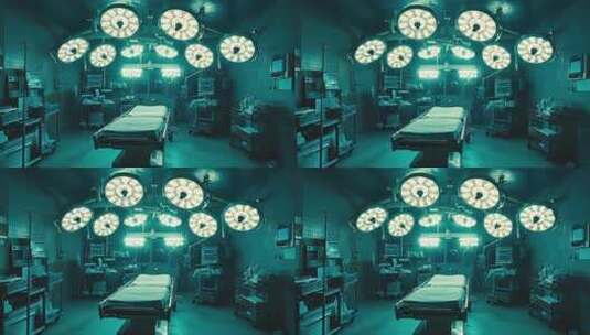 手术室无影灯下的医疗场景高清在线视频素材下载