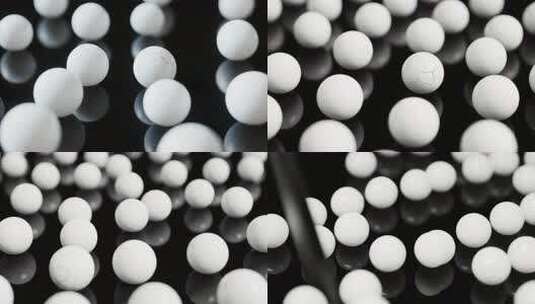 白色球体微距特写画面高清在线视频素材下载