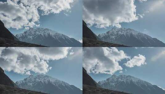 雪山自然风光全景高清在线视频素材下载