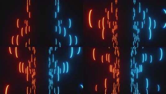 抽象渐变的霓虹隧道背景动画高清在线视频素材下载