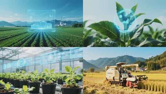 现代农业科技与智慧农业展示高清在线视频素材下载