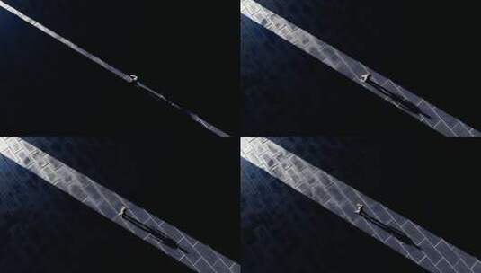 成功商人走向打开大门展望未来高清在线视频素材下载