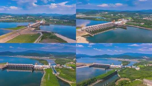 4K广东清远市飞来峡大坝水利枢纽延时1高清在线视频素材下载