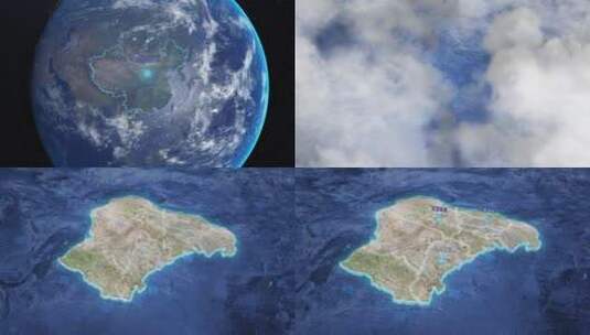 鄂尔多斯市-地球俯冲到区位地图高清AE视频素材下载