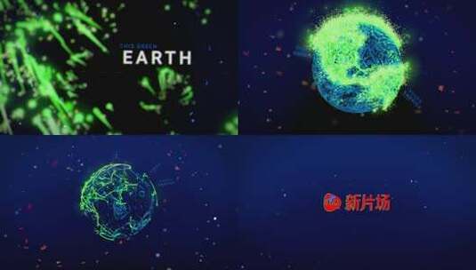 绿色环保logo演绎高清AE视频素材下载