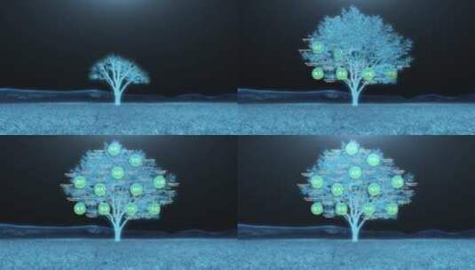 科技树生态链模板高清AE视频素材下载