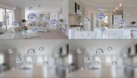 室内甲醛空间净泡泡AE模板高清AE视频素材下载
