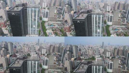 广州越秀区交通航拍高清在线视频素材下载